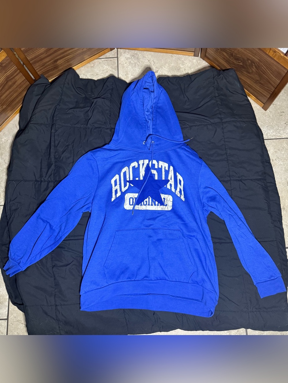 Blue Rockstar Graphic Hoodie SET🔥